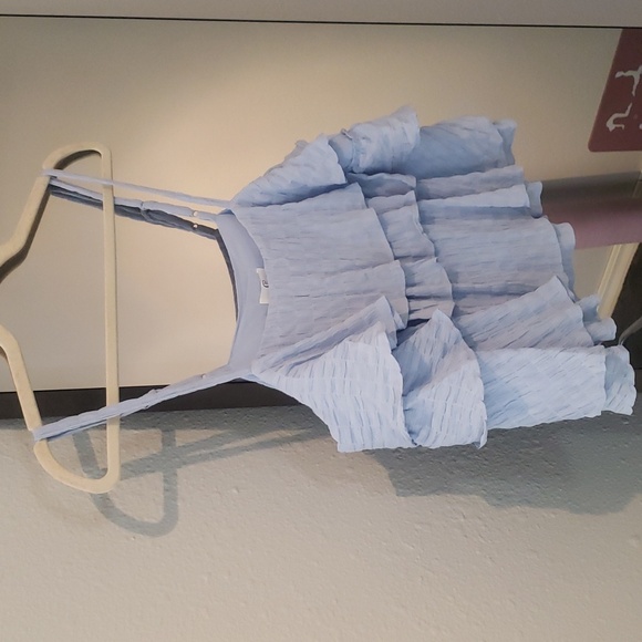 Blue Ruffled Cami Top - Picture 2 of 6